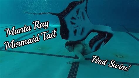 First Swim In My Manta Ray Mermaid Tail Youtube