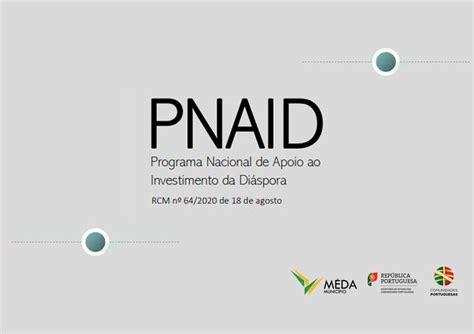 Candidaturas Pnaid Programa Nacional De Apoio Ao Investimento Da Diáspora Município De Mêda