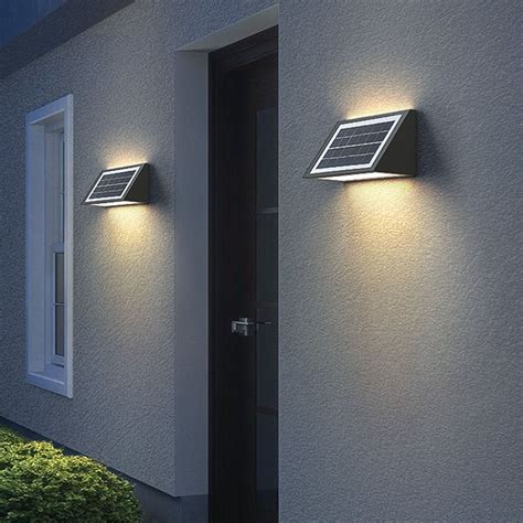 Modern Solar Up And Down Lights Wall Lamp Led Outdoor Wall Lights Wall