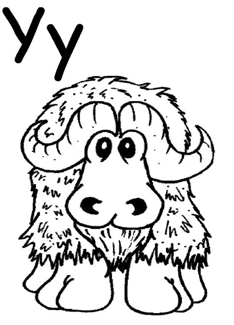 Yak Coloring Page For Kids