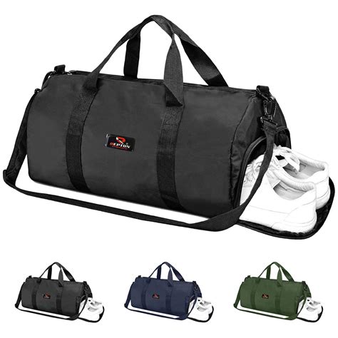 Buy Gym Duffle Bag With Shoe Compartment Foldable Men Women Travel Fitness Holdall Barrel Sports