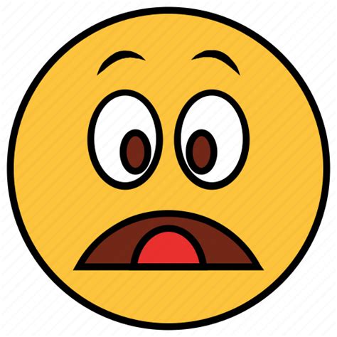 Cartoon Character Emoji Emotion Face Shock Surprise Icon