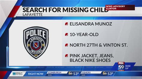 Lafayette Police Searching For Missing 10 Year Old Fox 59