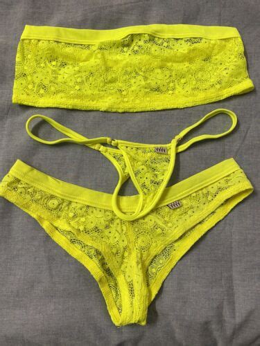 Discontinued Wicked Weasel Bikini Neon Yellow Underwire Top And Surf