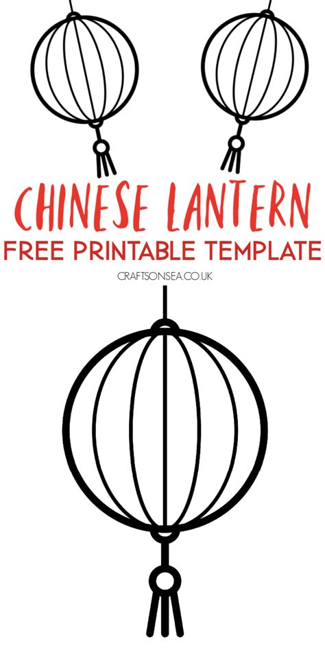 Chinese Lantern Template Free Printable Pdf Crafts On Sea