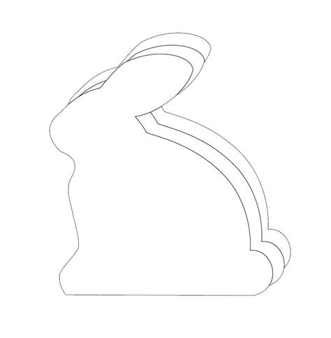 small single color cut  rabbit creative shapes