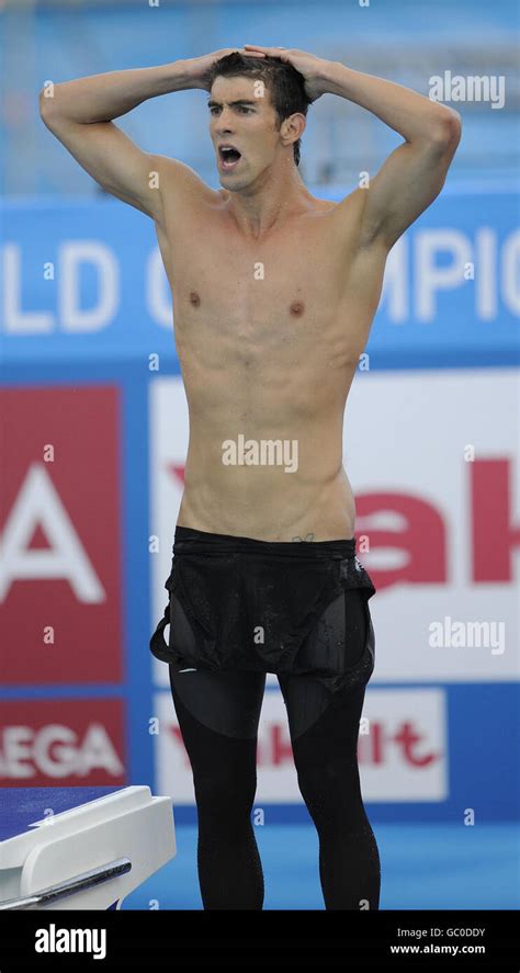 usa s michael phelps during the men s 4 x 100m freestyle during the fina world swimming