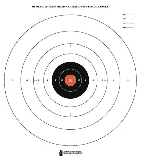 Le Targets Bullseye Target With Orange Center Pk50 38ne60b 8p Oc
