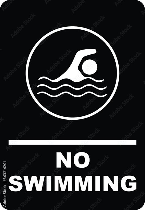No Swimming Allowed Do Not Swim Banned Prohibited Deep Water Flash