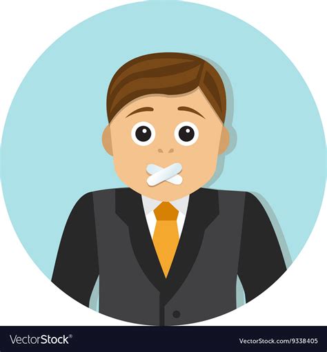Do Not Talk Too Much Royalty Free Vector Image