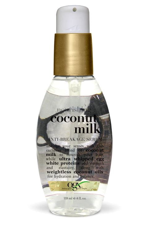 Great serum reduce the fezy hair. Ogx Nourishing Coconut Milk Anti-Breakage Serum - Cabelos ...