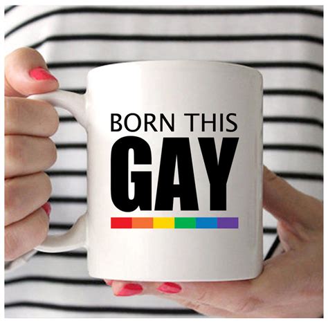 Gay Mug Born This Gay Gay Pride Coffee Mugs Valentine S Etsy