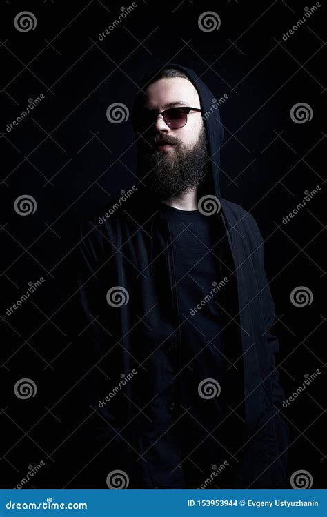 Man In Hood And Sunglasses Boy In A Hoodie Stock Photo Image Of