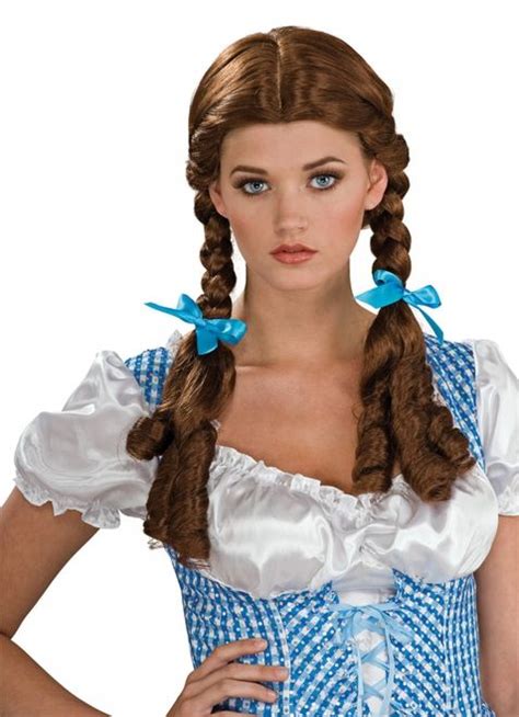 Dorothy Wizard Of Oz Braided Brown Wig Wizard Of Oz Dorothy Costume