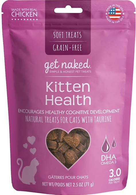 Get Naked Kitten Health Grain Free Soft Cat Treats 25 Oz Bag