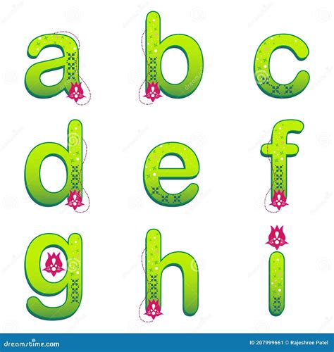 Whimsical Lowercase Doodle Alphabet Letters Cartoon Vector