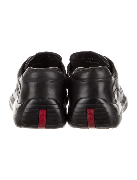 Prada Sport Leather Sneakers Black Sneakers Shoes Wpr89773 The