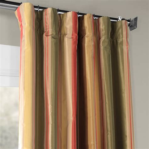 Mirage Faux Silk Taffeta Stripe Curtain Faux Silk Curtains Striped