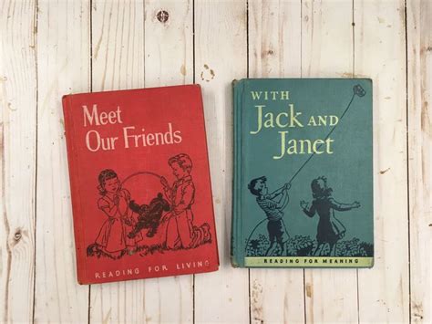2 Vintage Elementary School Reading Textbooks Jack And Janet Etsy
