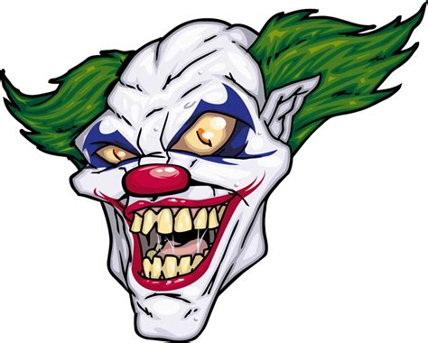 Joker Evil Clown Illustration Horror Clown Png Download 1000803