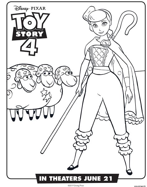 Coloriage Toy Story Bo Peep Jecolorie Com