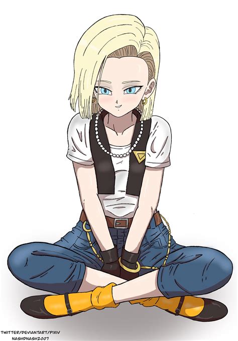 Probably My Favorite Drawing Ive Done Of Android 18 She Just Came Out