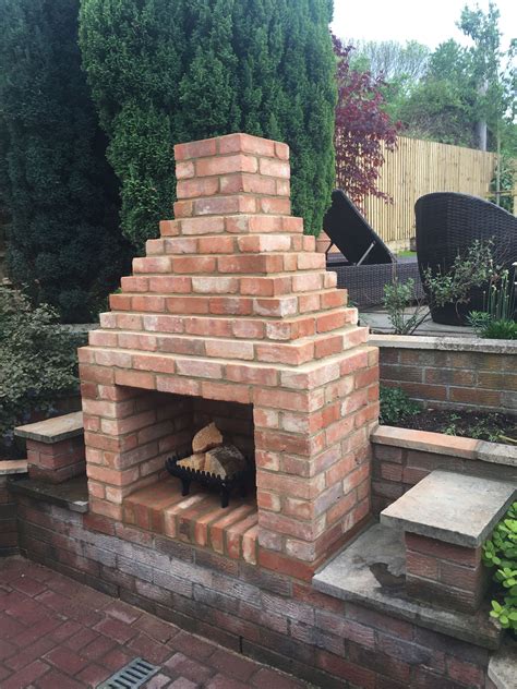 20 30 diy outdoor brick fireplace