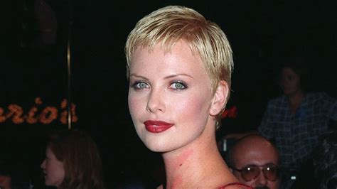 Charlize Theron Short Pixie Haircut With Gelled Hair