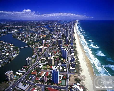 Aerial Surfers Paradise Queensland Australia Stock Photo