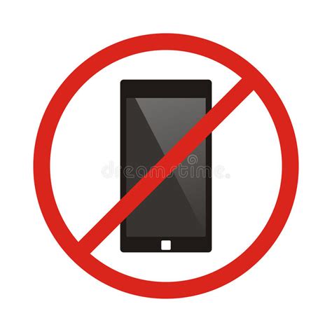 No Phone Sign No Talking By Phone Sign Red Prohibition Stock