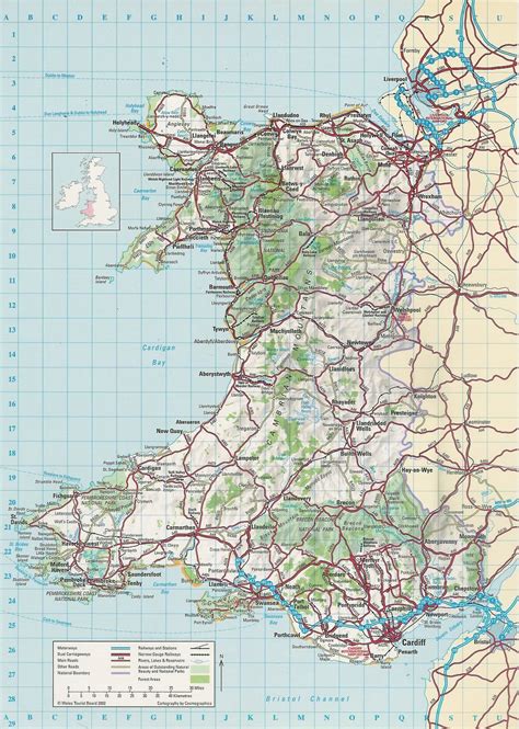 Au pays de galles, la responsabilité du cafcass a été transférée au gouvernement de l'assemblée galloise en 2005; Carte du Pays de Galles - Plusieurs cartes du pays en Europe
