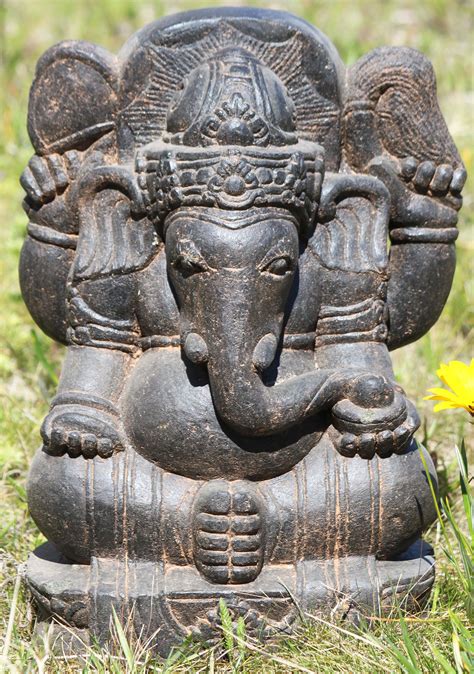 SOLD Stone Garden Ganesh Statue 12