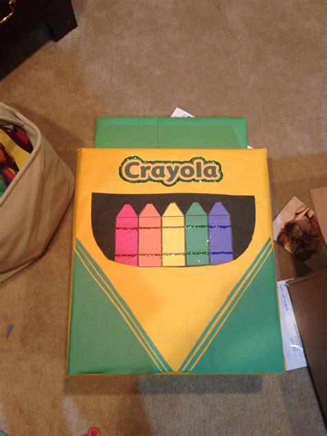 Self Made Giant Crayon Box Made From Items Around The House Crayon