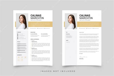 Premium Vector | Resume and letterhead template