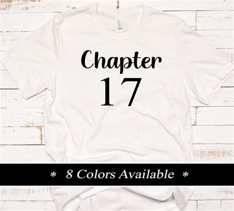 Chapter 17 Age Birthday Shirt 17th Birthday T Unisex T Etsy