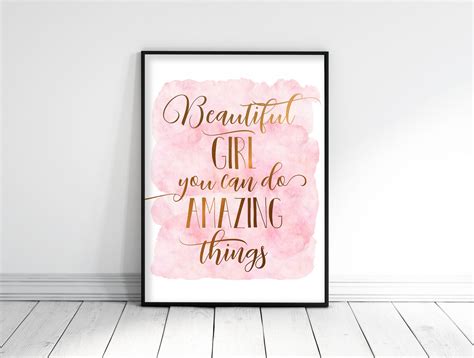 Beautiful Girl You Can Do Amazing Things Childrens Nursery Room