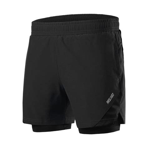 Mens 2 In 1 Workout Running Shorts 7 Inch Lightweight Athletic Gym