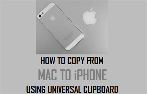 How To Copy From Mac To Iphone Using Universal Clipboard