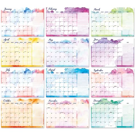 2020 2021 Brush Strokes Calendar Pad Current Catalog Calendar Pad