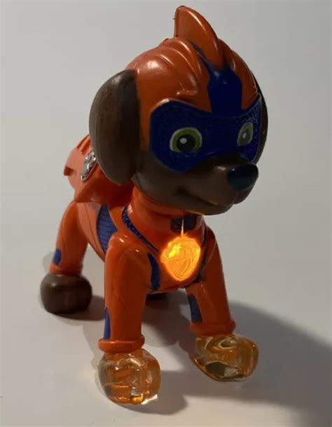 Paw Patrol Mighty Pups Charged Up Zuma Figure Light Up Paws And Badge Pre