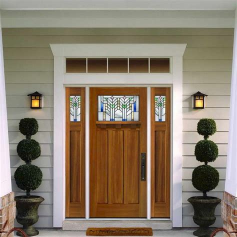 Exterior Craftsman Door With Sidelights Door Venting Sidelights