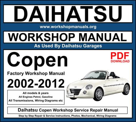 Daihatsu Copen Workshop Repair Manual