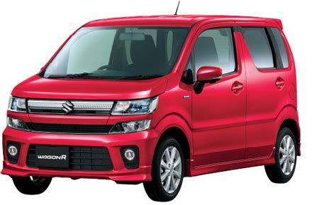 Download Pure Red Maruti Wagon R Electric Car Full Size Png Image