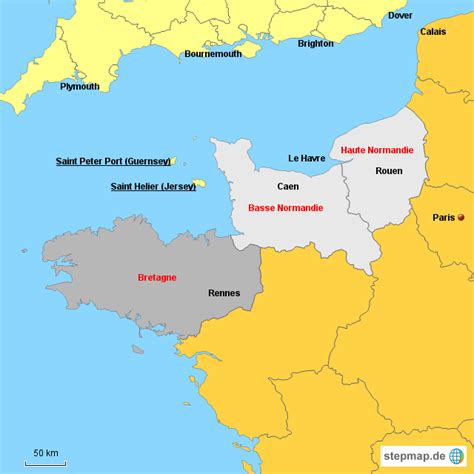 Kaart Normandie En Bretagne Vogels