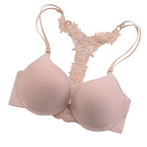 Buy Sexy Front Closure Smooth Bras Charming Lace Racer