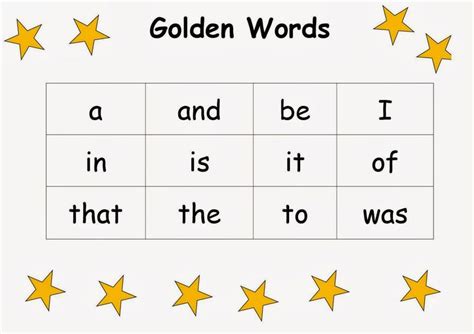 Golden Words For Kids