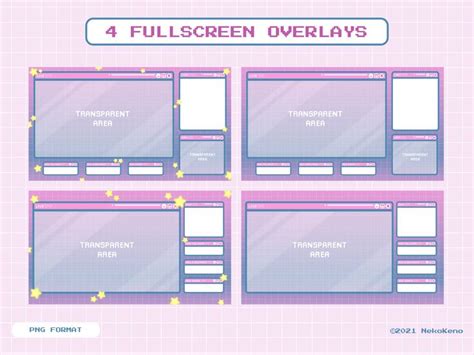 Animated Stream Overlay Package For Twitch Cute Star Windows Theme