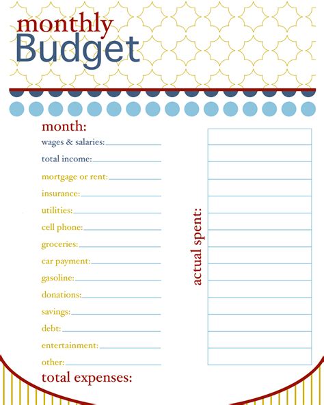7 Best Images of Printable Basic Money Management - Monthly Money