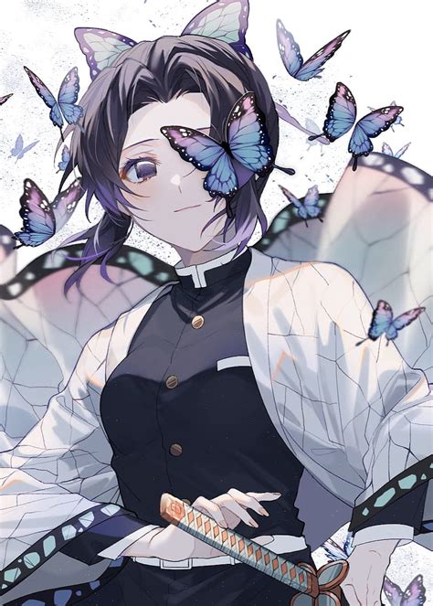 Anime Demon Slayer Kimetsu No Yaiba Butterfly Girl Shinobu Kochou