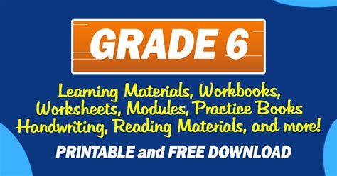 Grade 6 Free Learning Materials And More Deped Click